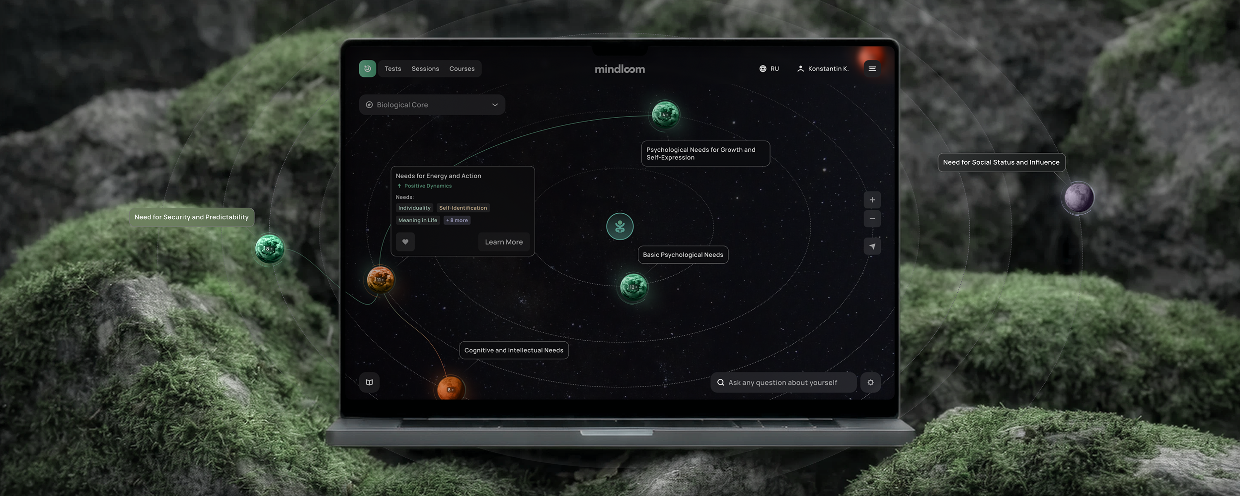 Mindloom reality model interface